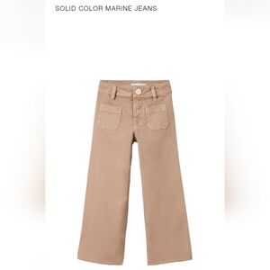 Zara Girls Solid Color Marine Jeans